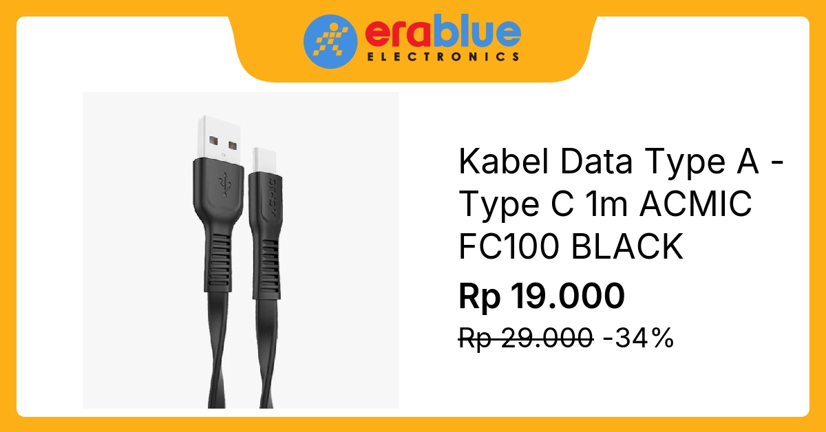 Kabel Data Type A Type C M Acmic Fc Black Erablue Id